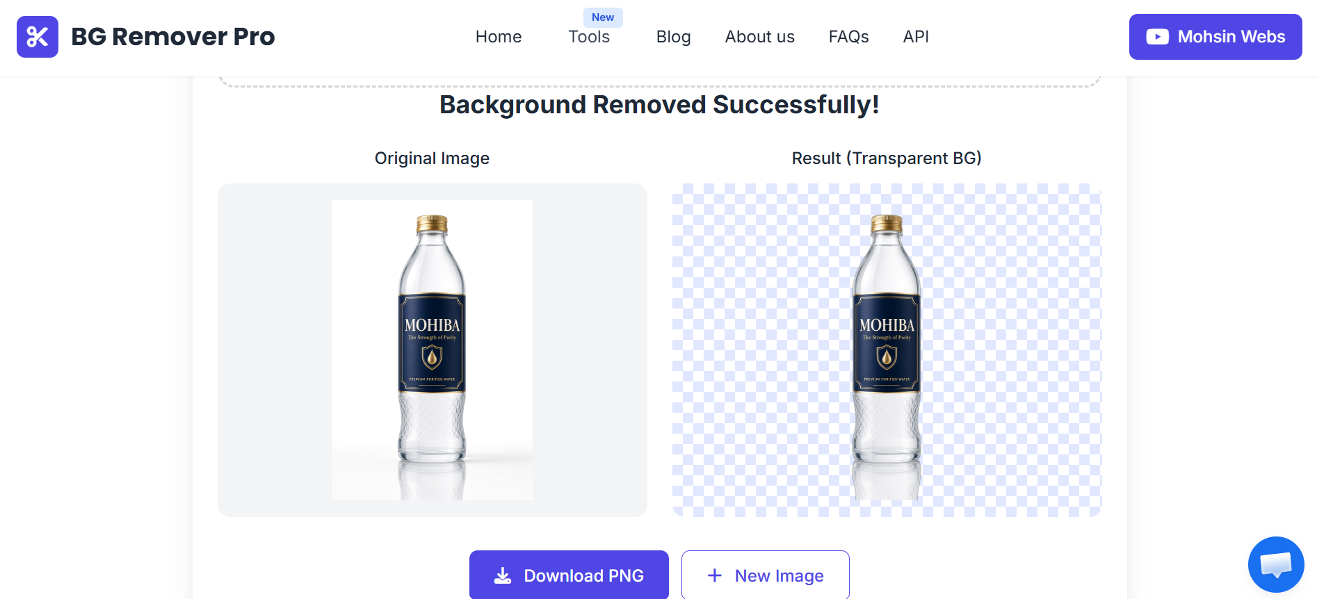BG Remover Pro – AI Background Remover Website screenshot